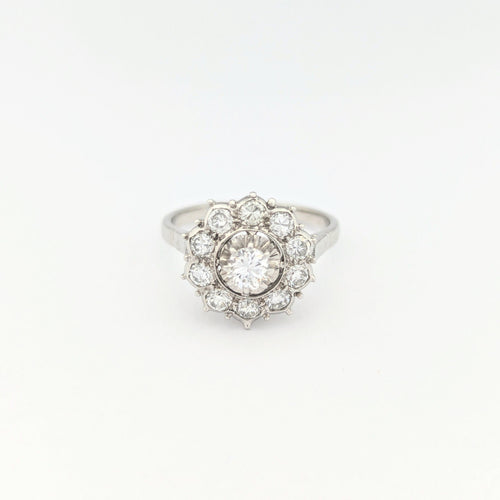 Bague 53 Bague or blanc et diamants 58 Facettes 31310