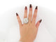 Bague 53 bague cocktail camelia t53 sertie de 188 diamants 4.12ct or blanc 18k 27.5g 58 Facettes 270127