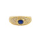 Bague 60 Bague Jonc en or jaune, saphir et pavage de diamants 58 Facettes
