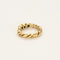 Bague 50 Bague en Or jaune tressé, saphir et émeraudes 58 Facettes BIA1201X4
