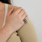 Bague 52 Bague en or gris saphirs et diamants 58 Facettes 240 333