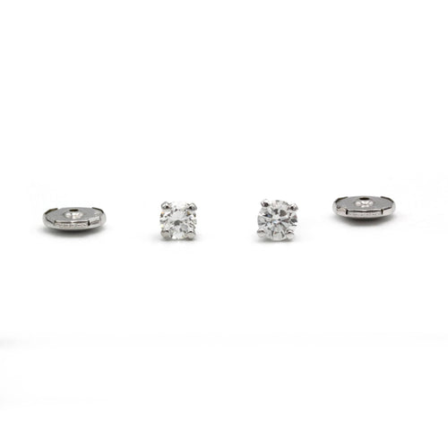 Boucles d'oreilles Puces d'oreilles - Or et diamants 58 Facettes 250160R