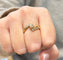 Bague 54 Bague croisée en or jaune 18 carats et diamants 58 Facettes