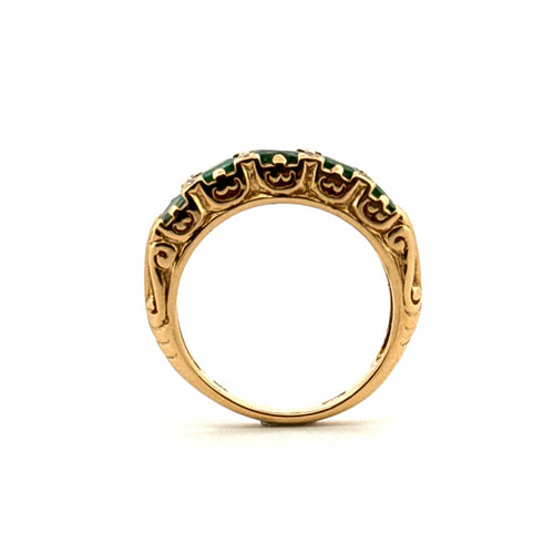 Bague 53 Bague jarretière émeraudes et diamants 58 Facettes