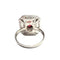 Bague 54.5 Bague en platine de style Art Déco avec diamants et grenat 58 Facettes Q35B