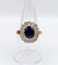 Bague 60 Bague pompadour Art Déco or et platine, saphir synthétique de 3,00 carats, diamants taille rose (circa 1920) 58 Facettes A04827
