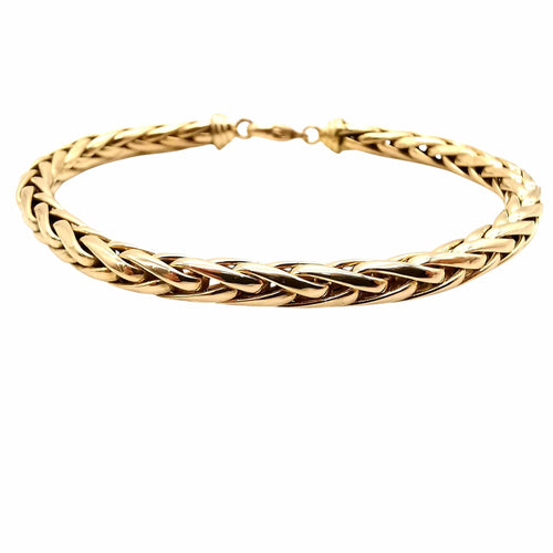 Bracelet Bracelet Maille palmier or jaune 18 carats 58 Facettes