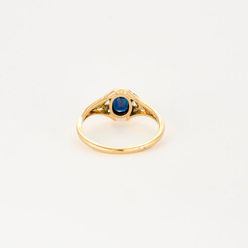 Bague 57.5 Bague ancienne saphir Verneuil. 58 Facettes