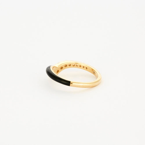 Bague 54 Bague or jaune céramique noire 58 Facettes 3131754