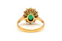 Bague 56 Bague contemporaine en or jaune sertie d'une émeraude et de diamants (+-0.48ct) 58 Facettes 22957