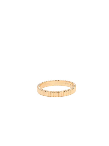 Bague 57 BOUCHERON Alliance Grosgrain or jaune godronné 58 Facettes J319