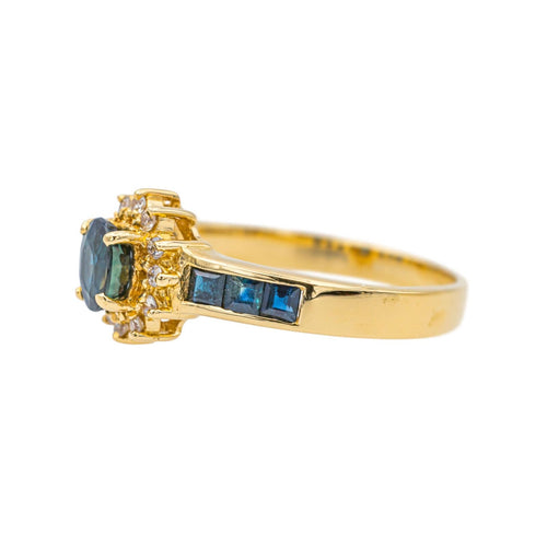 Bague 52 Bague  Marguerite Or jaune Saphir, Diamant 58 Facettes 4113819CN