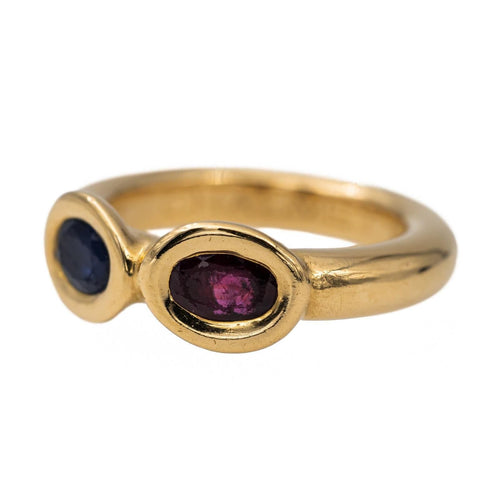 Bague 48 Chaumet Bague Toi et moi Or jaune Saphir 58 Facettes 2899074CN