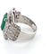 Bague 55 Bague en or blanc avec émeraude et diamants 58 Facettes