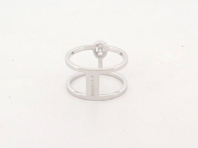 Bague 53 bague MESSIKA glam'azone 2 rangs en or blanc diamant 58 Facettes 261039