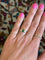 Bague 51 Antique yellow gold, silver and emerald ring 58 Facettes