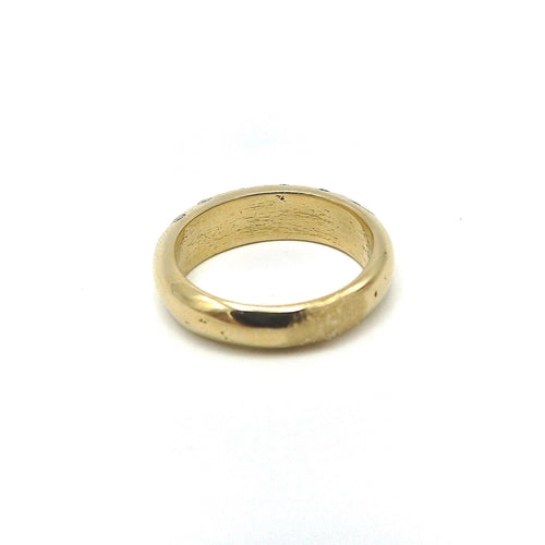 Bague Bague contemporaine en or 18 carats avec diamants en forme de dôme 58 Facettes