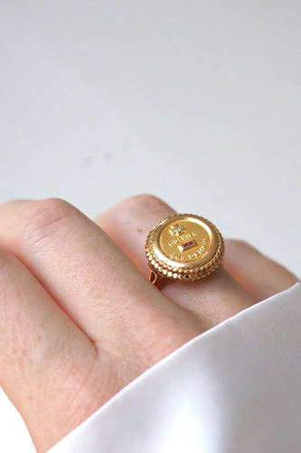 Bague 51 Bague Augis Vintage Or Jaune Diamant 58 Facettes
