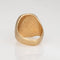 Bague Chevalière Art déco vintage avec blason familial, or jaune 14 carats, taille 7,5 58 Facettes G14015