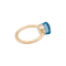 52 Bague Pomellato, "Nudo Petit", or rose, or blanc, topaze bleue. 58 Facettes 34220