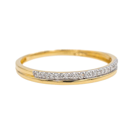 Bague 53 Bague Demi alliance Or jaune  Diamant 58 Facettes 3475539CN