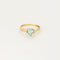 Bague 49 Bague solitaire or jaune et aigue marine 58 Facettes VAN01622