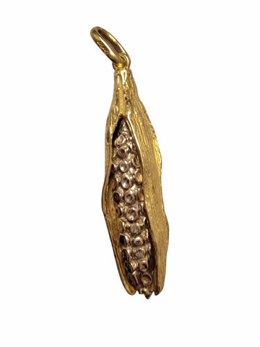 Pendentif Cartier - Pendentif épi de maïs en or blanc et jaune 18k 58 Facettes