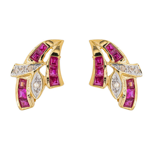 Boucles d'oreilles Boucles d'oreilles Puces Or jaune Diamant 58 Facettes 3105066CN