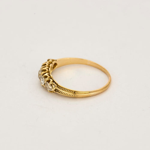 Bague 61.5 Bague jaretière or jaune et diamants 58 Facettes ROD3554
