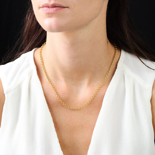 Collier Chaine or jaune maille jaseron d'occasion 58 Facettes 16-282