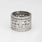 Bague Bague large en platine Art Déco vintage des années 1920 avec diamants, taille 5,25, bijoux d'éternité 58 Facettes G13595