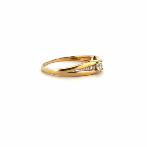Bague 53 Solitaire or jaune et diamants 58 Facettes 70-GS38386-2