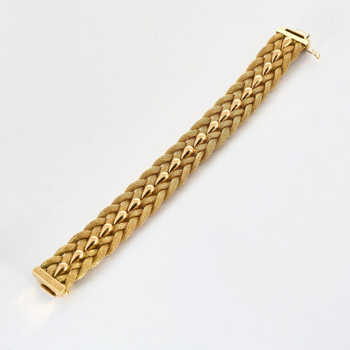 Bracelet Bracelet tréssé en or jaune 58 Facettes GAP1476