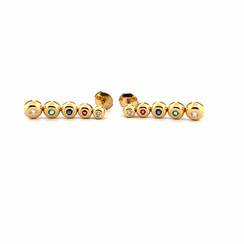 Boucles d'oreilles Boucles D'oreilles Or Jaune 18k Tutti Frutti 58 Facettes 2-BOE1 -GS35845-3