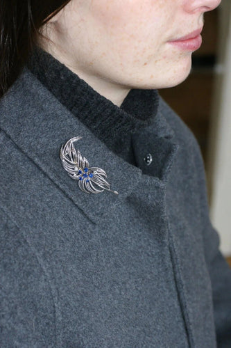 Broche BOUCHERON - Broche Clip Saphirs et diamants 58 Facettes