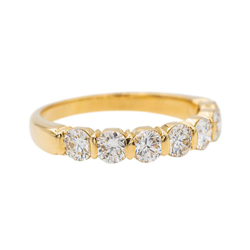 Bague 55 Bague Demi alliance Or jaune Diamant 58 Facettes 3377041CN