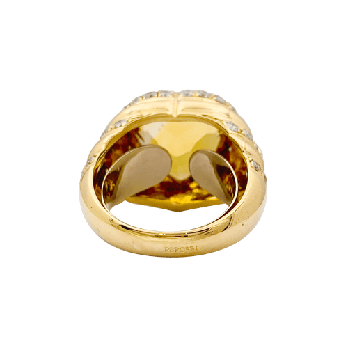 Bague 52 Bague Repossi "Coeur" or jaune, diamants, citrine. 58 Facettes 34359