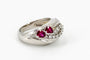 Bague 51 Bague Or blanc Rubis 58 Facettes 03010CD