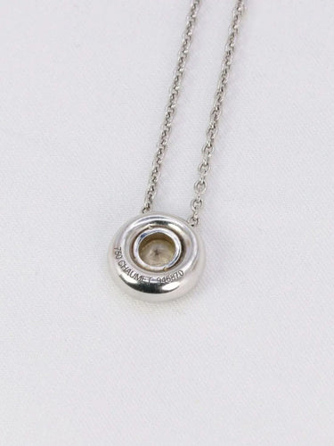 Collier CHAUMET Collier solitaire or blanc diamant 0,25 carat 58 Facettes J289