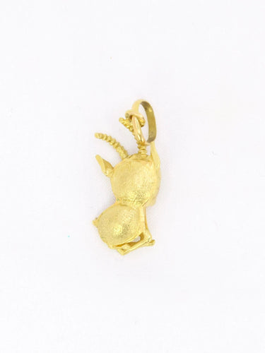 Pendentif Pendentif charms vintage Daim or jaune émail 58 Facettes 1099.23