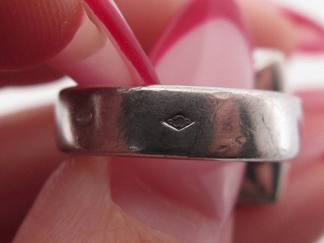 Bague 50 vintage bague HERMES en or blanc & argent sertie 12 diamants 58 Facettes 264288