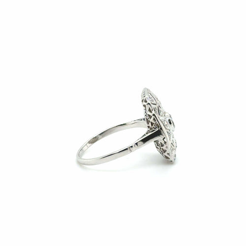 Bague 57 Art déco - Bague Platine et Diamants 58 Facettes 1.0000705/1