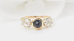 Bague 51 Bague or jaune, cabochon saphir, diamants 58 Facettes 32794