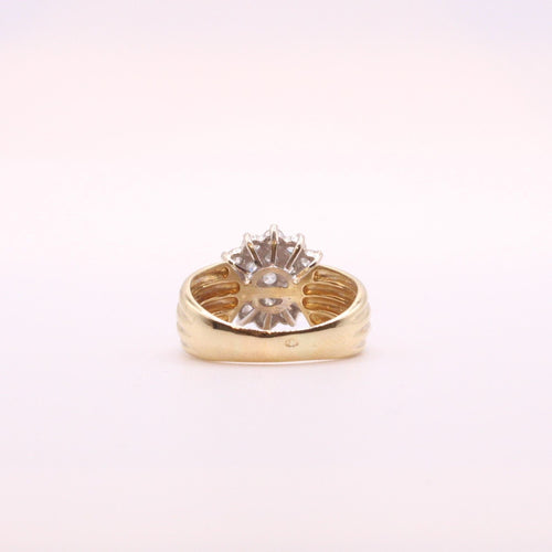 Bague 53 Bague Fleur de Diamants or jaune 58 Facettes