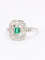 Bague 54 Bague Art Deco émeraude diamants taille ancienne 58 Facettes 1108.9