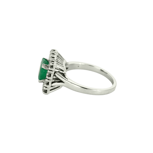 Bague 55 BAGUE CARRÉE, OR ÉMERAUDE & DIAMANTS. 58 Facettes BO/240039