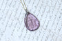 Pendentif Pendentif Ancien Goutte Intaille Améthyste et Diamants 58 Facettes