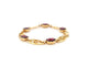 Bracelet bracelet maille filigrane sertie 5 grenats de perpignan or jaune 58 Facettes 264472