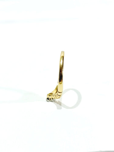 Bague 57.5 Bague or jaune et saphir 58 Facettes