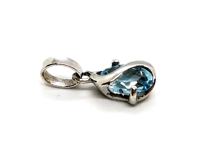 Pendentif Pendentif Or blanc Topaze 58 Facettes 1141378CD